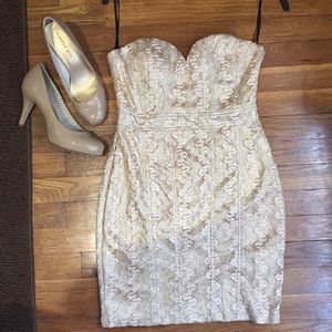 NWT gorgeous champagne gold dress